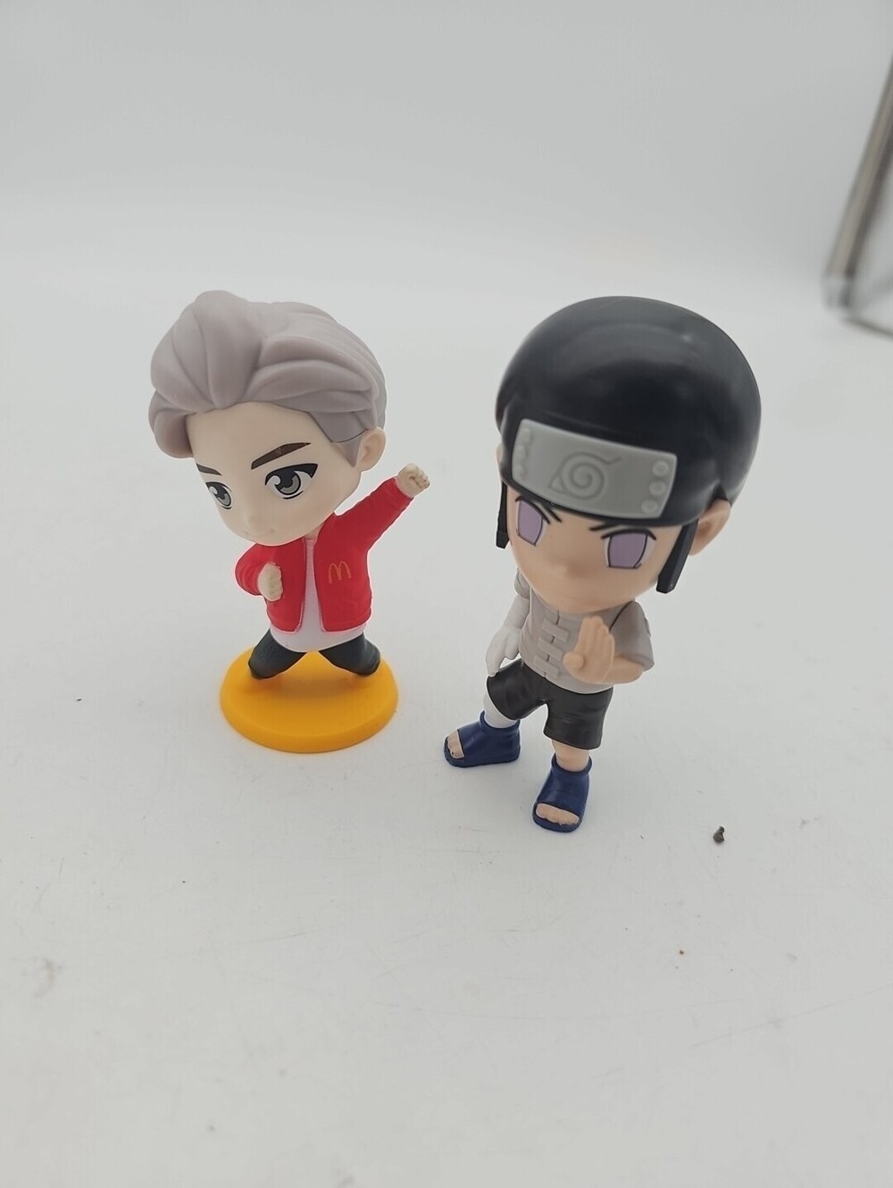 Lot of 2 Fast Food Chibi Figures 2025 BK Naruto Neji & McDonald's BTS TinyTAN RM